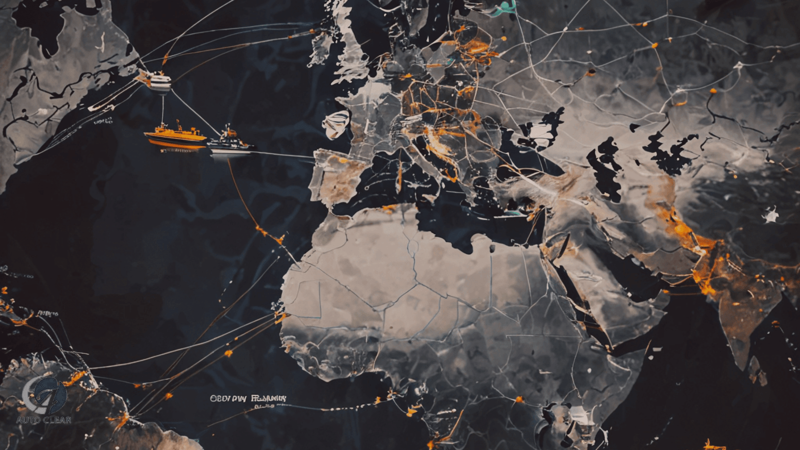 digital map showing logistics operation 22